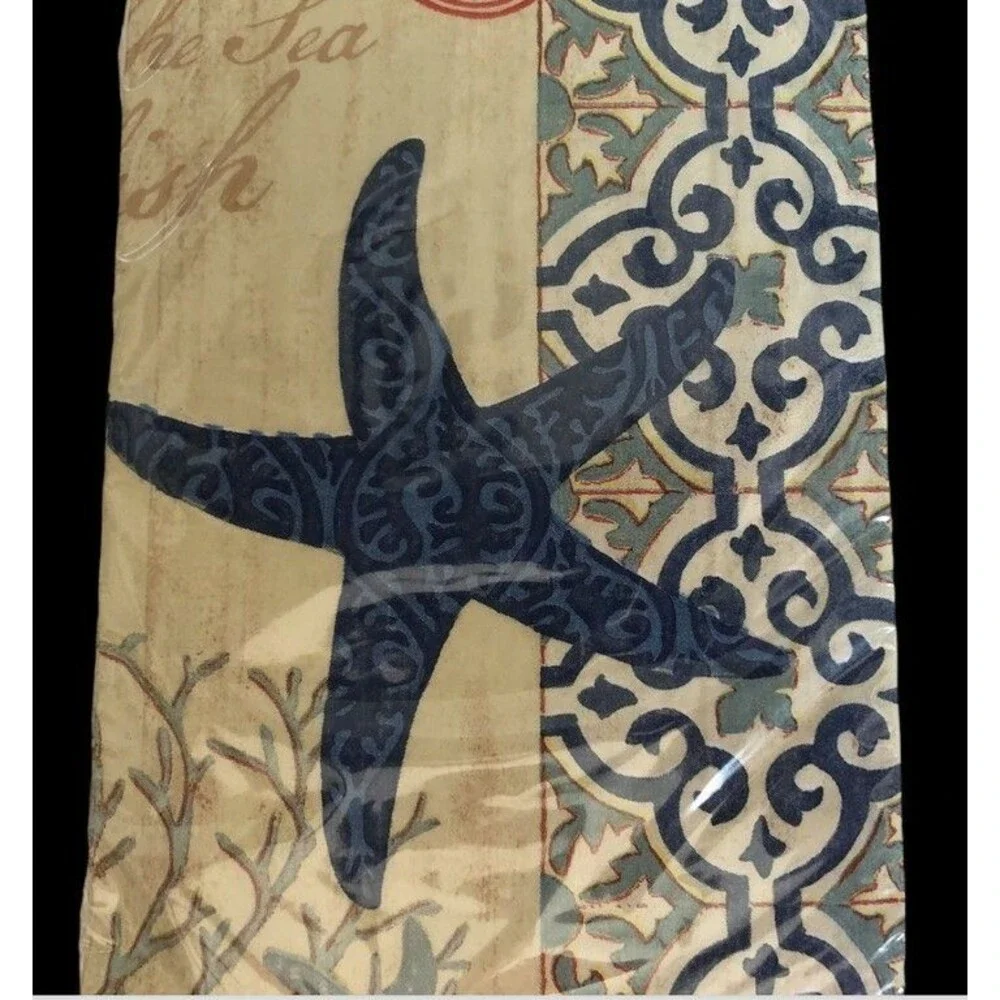 Blue Starfish Paper Napkins Hand Towels Decoupage 26 pk Set of 2 Beach Summer